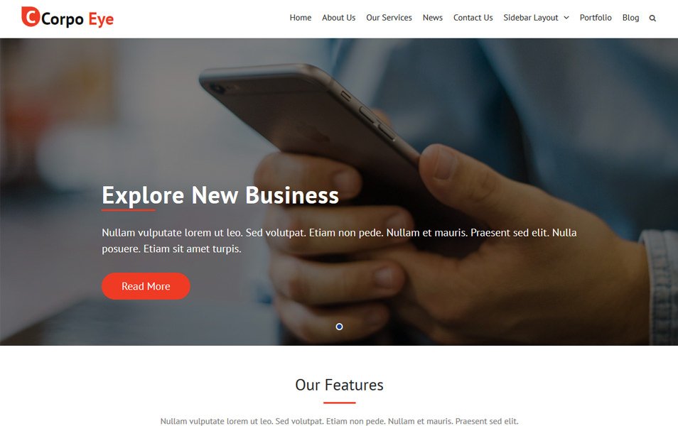 Corpo Eye Responsive WordPress Theme