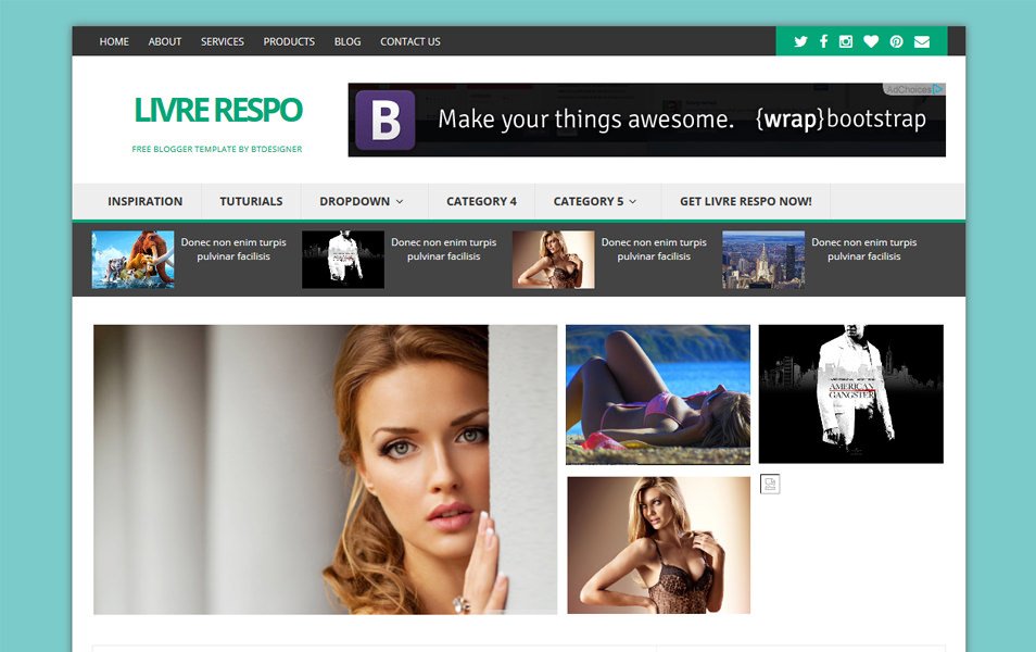 Livre Responsive Blogger Template