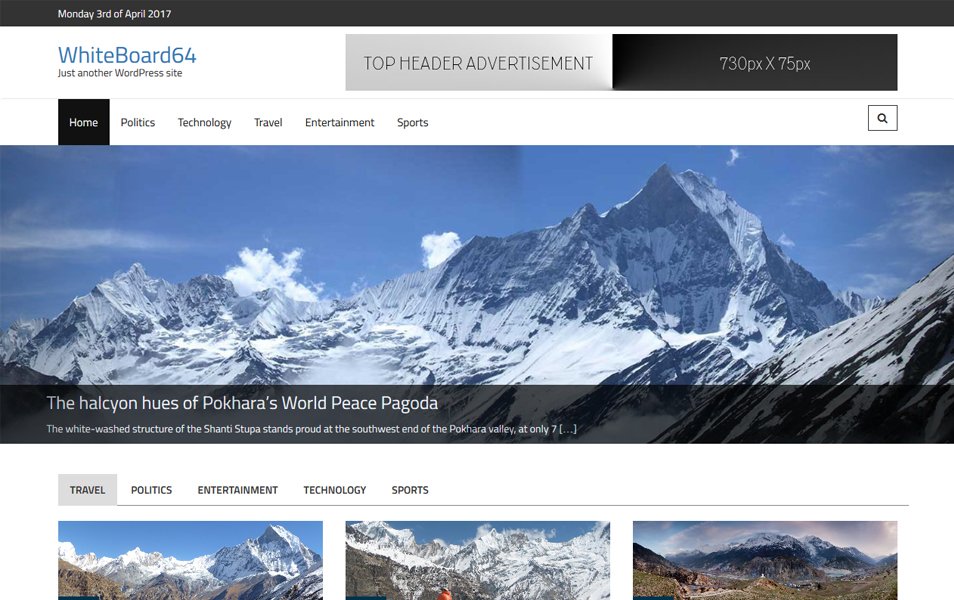 Whiteboard64 Responsive WordPress Theme