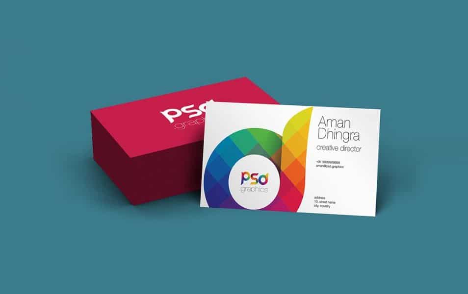 Business Card Mockup Free PSD