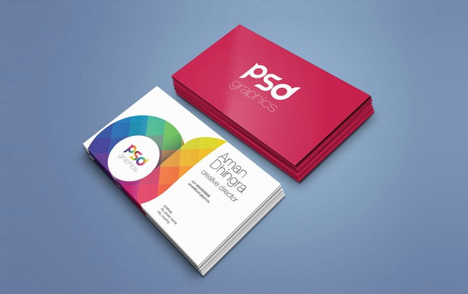 Business Card Mockup Template Free PSD
