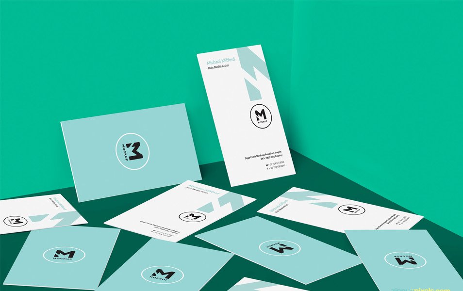 Free Magnificent Business Card Design Mockup