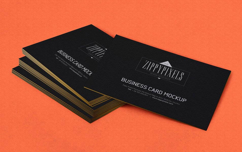 Free Stacked Business Card PSD Mockup