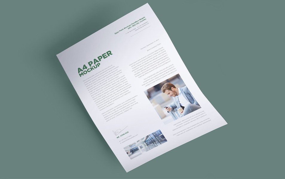 Free Textured Letterhead Mock-Up