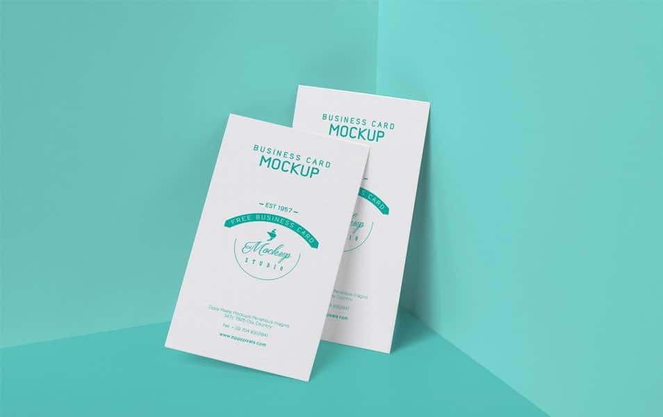 Free Visiting Card PSD Mockup