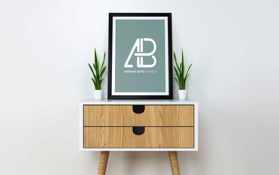 Modern Poster Mockup PSD