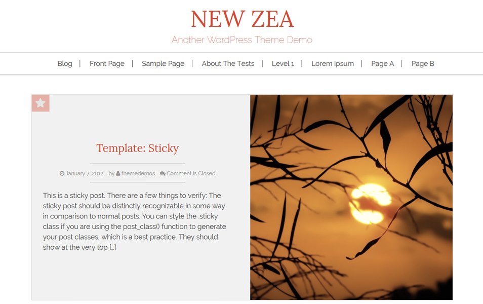 New Zea Responsive WordPress Theme