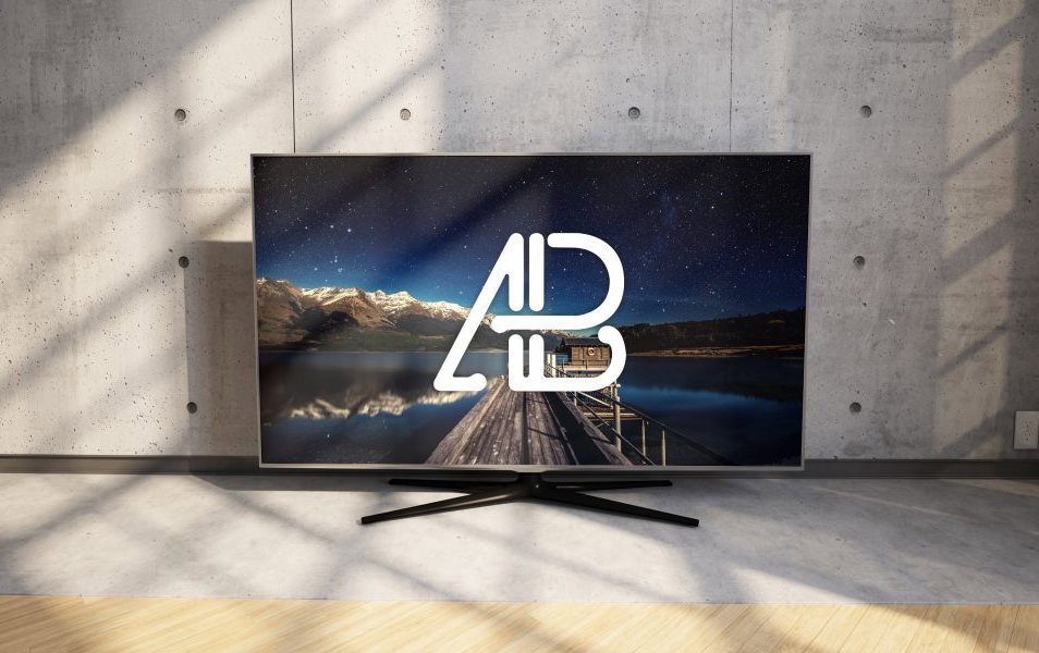 Realistic 4k TV Mockup