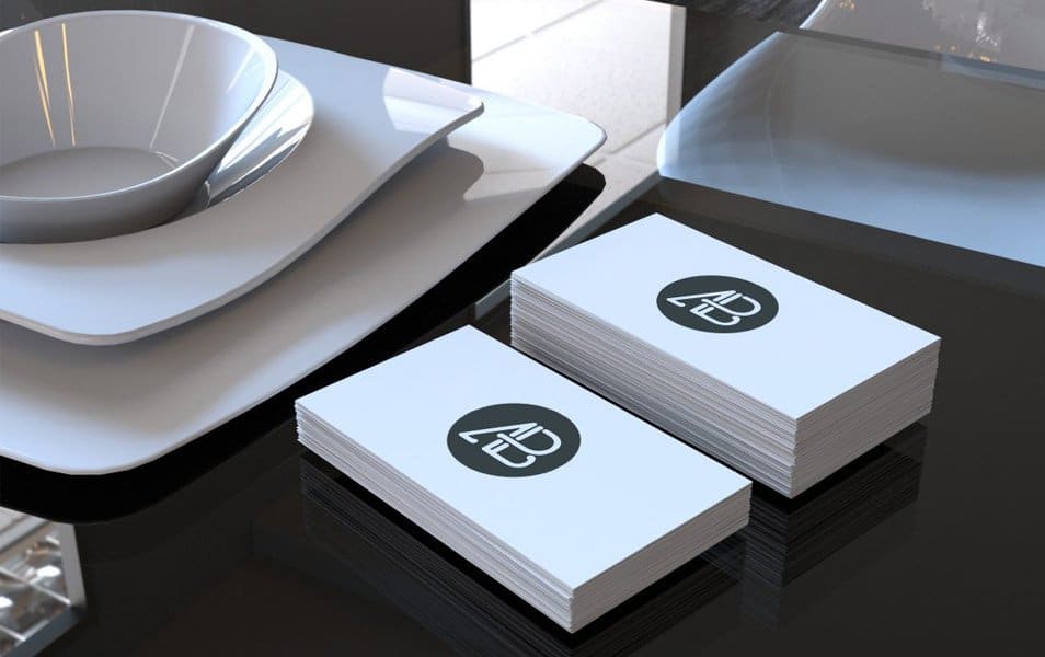 Realistic Business Card Mockup
