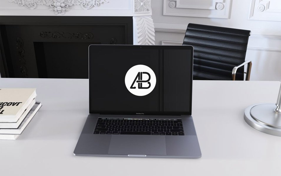 Realistic Space Gray MacBook Pro Mockup Vol.6