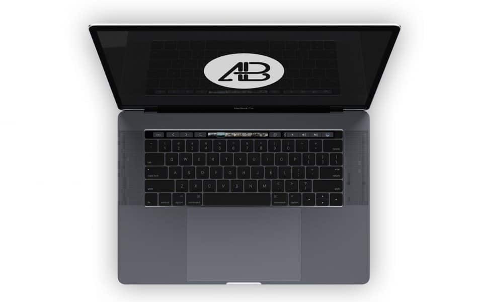 Realistic Space Gray Macbook Pro Mockup Vol.4