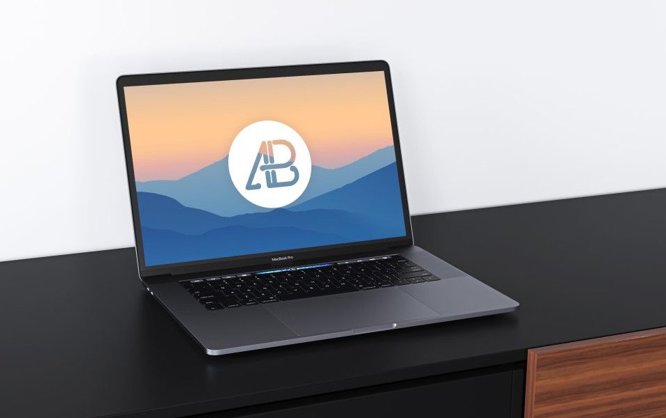 Realistic Space Grey MacBook Pro Mockup Vol.2