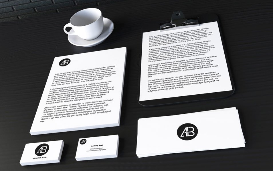 Realistic Stationary Branding & Identity Mockup