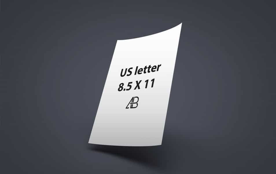Realistic US Letter Paper Mockup Vol.1