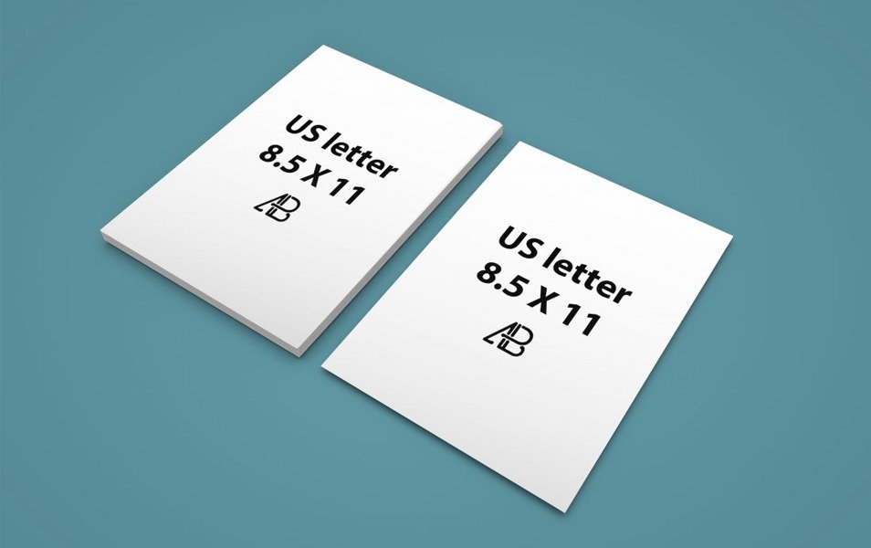 Realistic US Letter Paper Mockup Vol.2