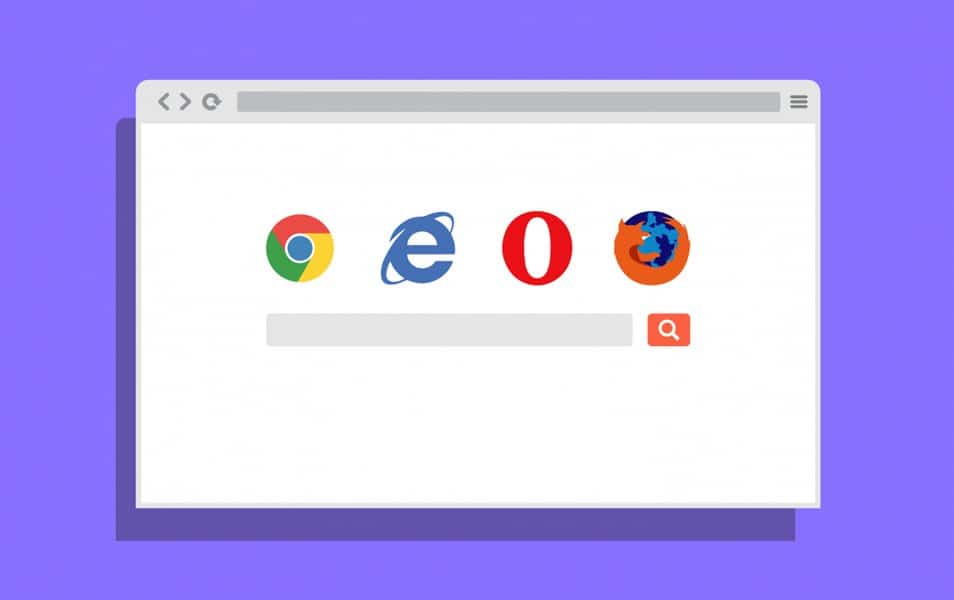 2D Flat Browser Mockup