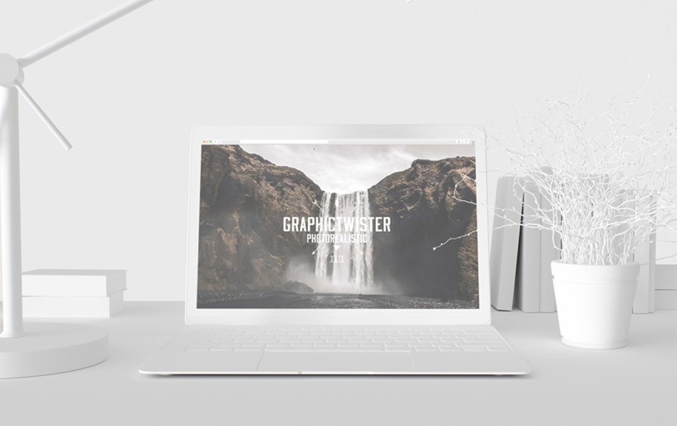 White Macbook Mockup